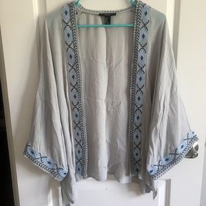 Forever 21 Embroidered Kimono